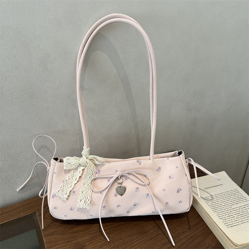 Damen modische Handtasche mit handgefertigten Blütenapplikationen Nord Taschen
