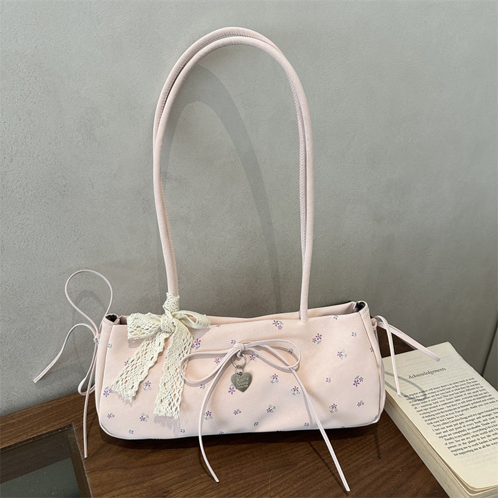 Damen modische Handtasche mit handgefertigten Blütenapplikationen Nord Taschen
