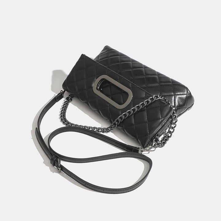 Damen Clutch-Tasche mit elegantem Rautenmuster und hochwertigem Kettenverschluss Nord Taschen