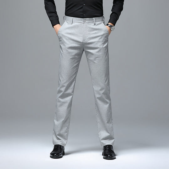 Herren Schmale Chino-Businesshose mit Bügelfalte und leichtem Stretch Nord Taschen