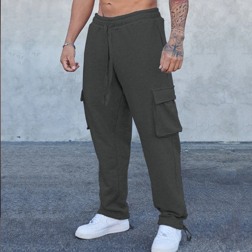 Herren Cargo-Sweathose im Relaxed-Fit mit großen Klappentaschen und Kordelzug Nord Taschen