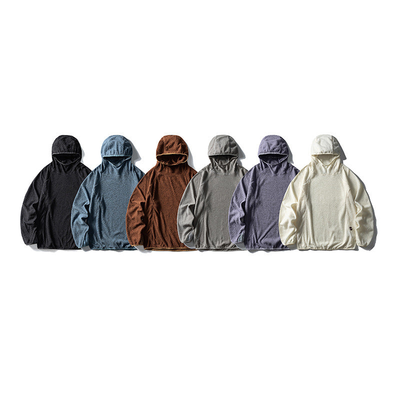 Unisex Fleece-Hoodie im Oversize mit Teddyfleece, hochschließendem Kragen und elastischem Saum Nord Taschen