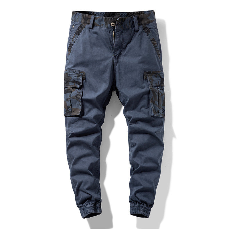 Herren Cargo-Joggerhose mit Multifachtaschen, elastischem Saum & Camouflage-Akzent Nord Taschen