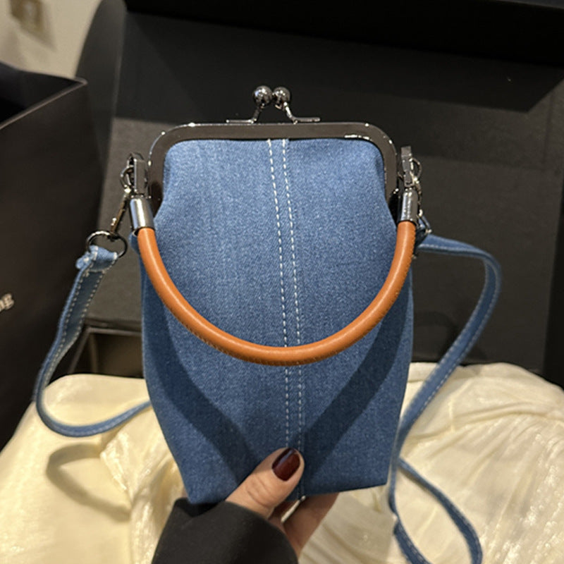 Damen Designer Handtasche im minimalistischen Denim-Stil Nord Taschen