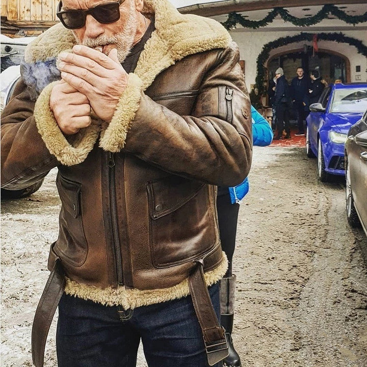 Authentische Jacke Stehkragen Herren