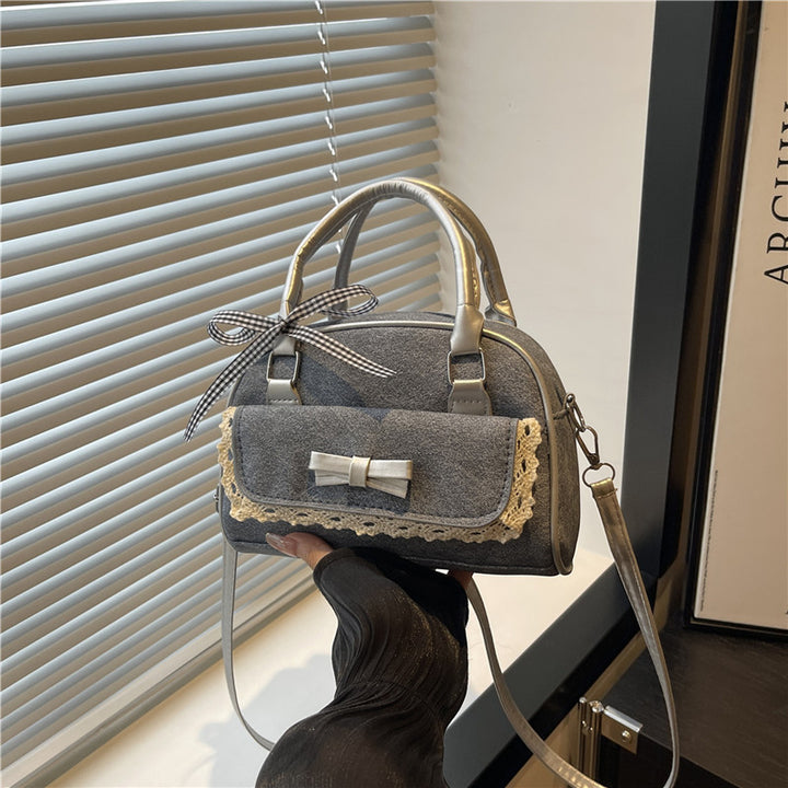 Damenhandtasche mit exquisiten Rüschen und kreativem Schleifendetail Nord Taschen