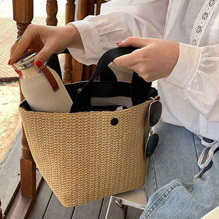 Damen Strandtasche mit geflochtenem Design und praktischen Tragegriffen Nord Taschen