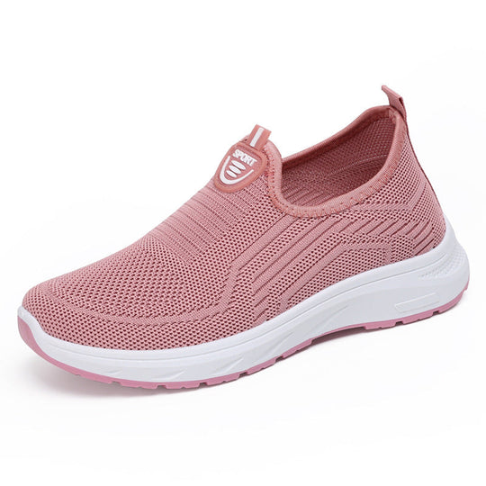 Damen Bequeme Slip-On Sneakers mit atmungsaktivem Obermaterial und gepolsterter Sohle