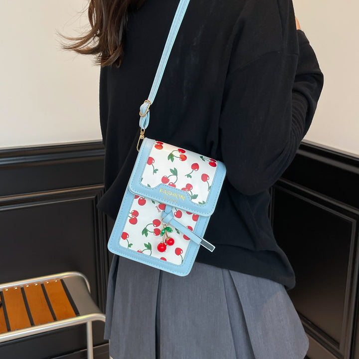 Damen Mini-Crossbody-Tasche mit fruchtigem Kirschmotiv Nord Taschen