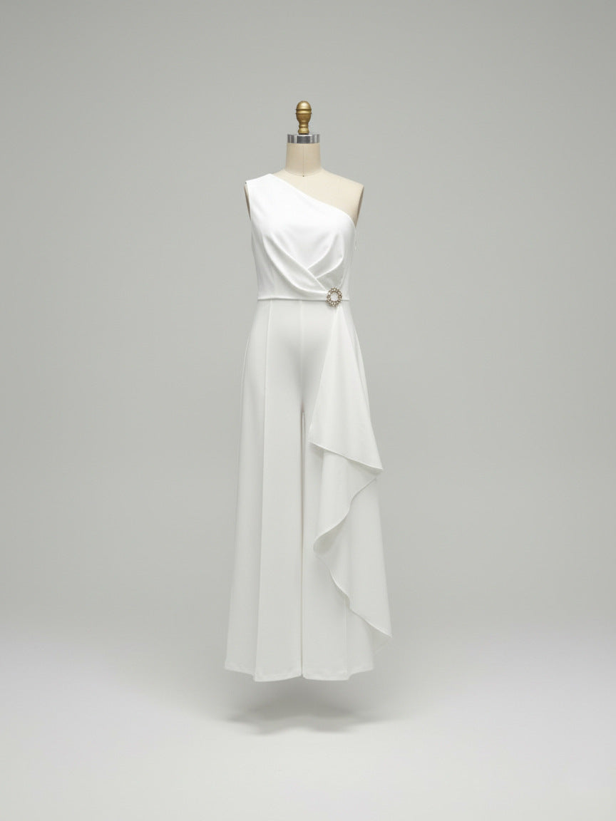 Eleganter Overall Damen Rundhals