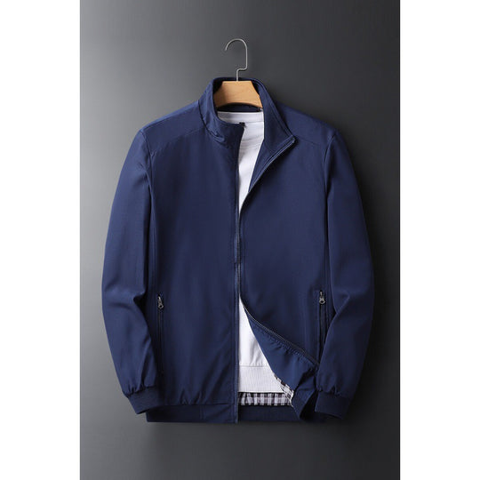 Herren Leichte Softshell-Blousonjacke mit Stehkragen, Reißverschlusstaschen und gerippten Bündchen Nord Taschen