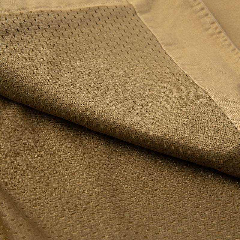 Herren Ärmellose Utility-Canvas-Weste mit V‑Ausschnitt, Knopfleiste und aufgesetzten Taschen Nord Taschen