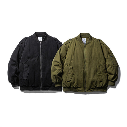 Herren Robuste Canvas-Bomberjacke mit Utility-Taschen und Rippbündchen Nord Taschen