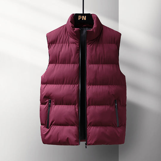 Herren Ärmellose Thermo‑Steppweste mit Stehkragen, winddichter Shell und Reißverschlusstaschen Nord Taschen