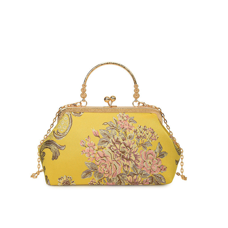Damen elegante Clutch mit blumigem Dekor Nord Taschen