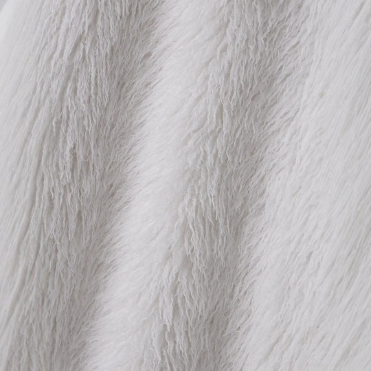 Damen Langer Shaggy-Kunstfellmantel im Longline-Schnitt Nord Taschen
