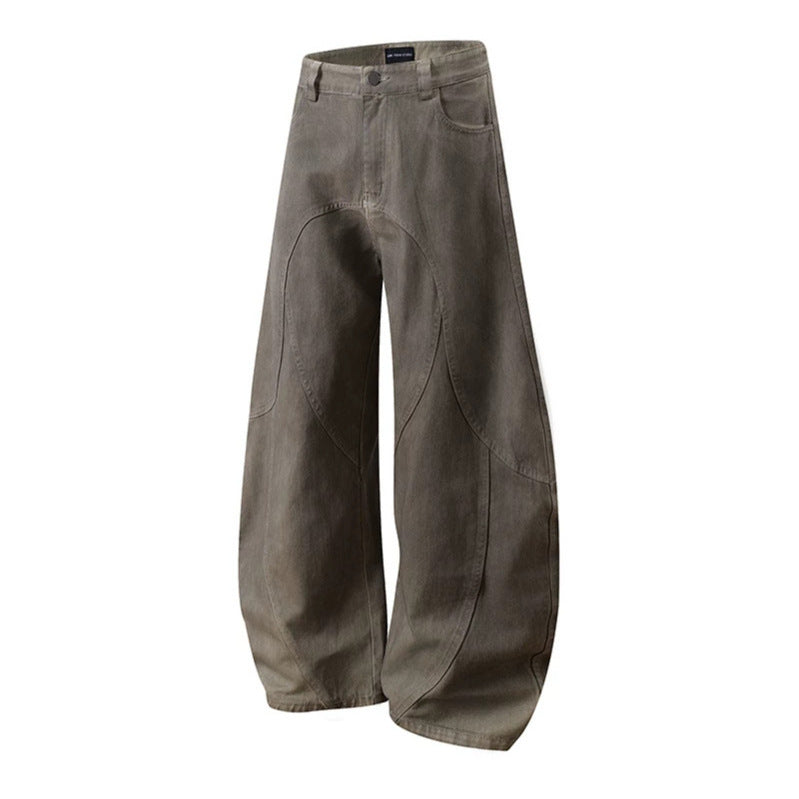 Damen Weite High‑Waist Culotte‑Hose mit ballonförmiger Silhouette und Zierpaneelen Nord Taschen