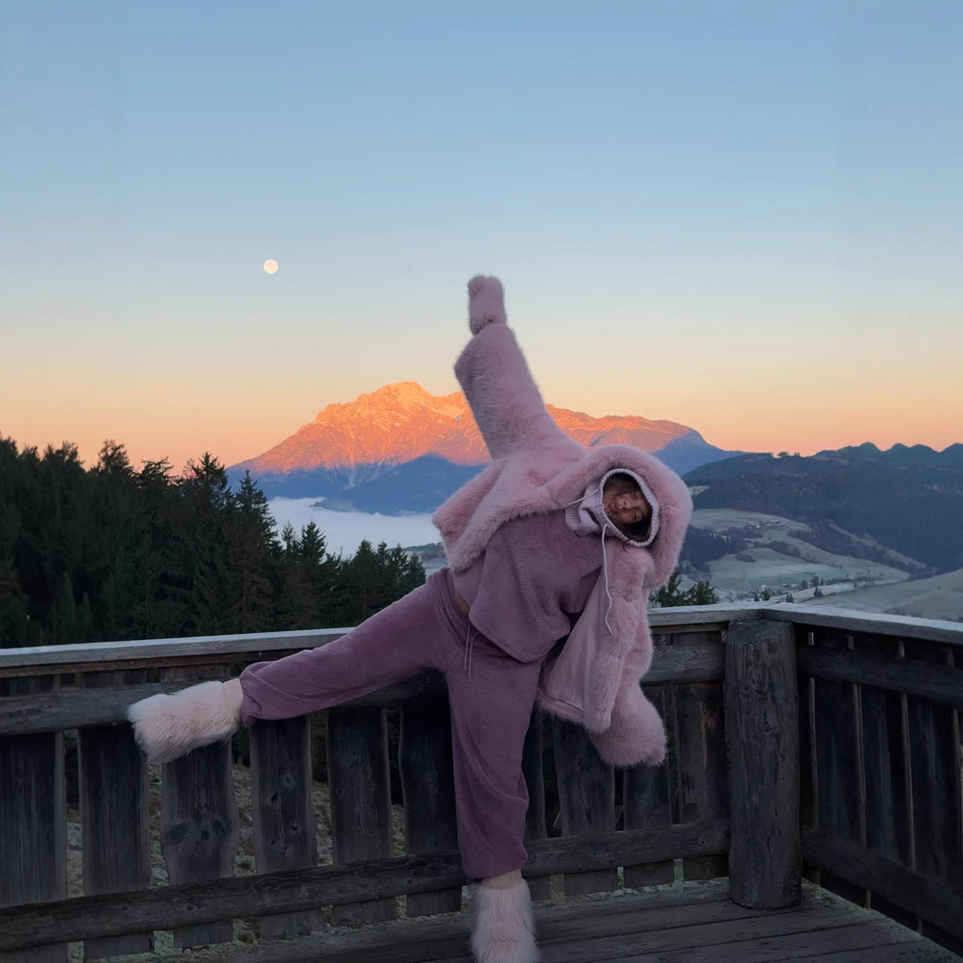 Damen Kurzjacke aus Kunstpelz mit voluminösem Schalkragen und Oversize-Silhouette Nord Taschen