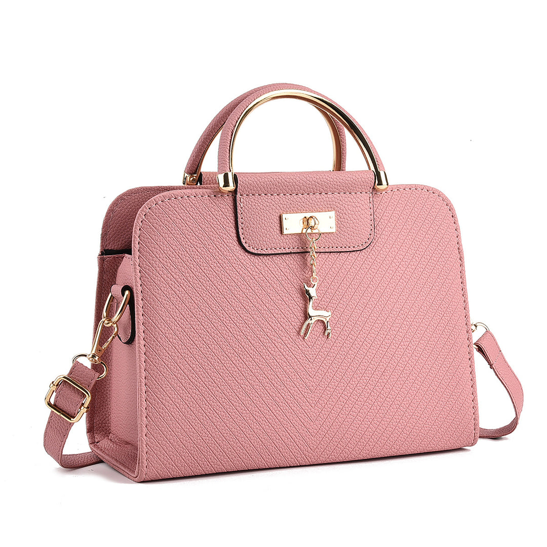 Damen elegante Handtasche mit strukturiertem Außenmaterial und abnehmbarem Schulterriemen Nord Taschen