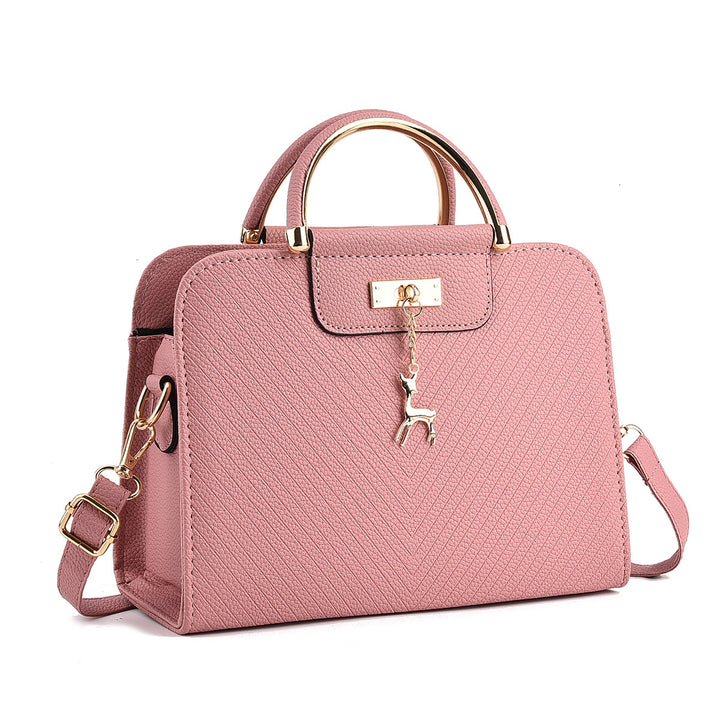 Damen elegante Handtasche mit strukturiertem Außenmaterial und abnehmbarem Schulterriemen Nord Taschen