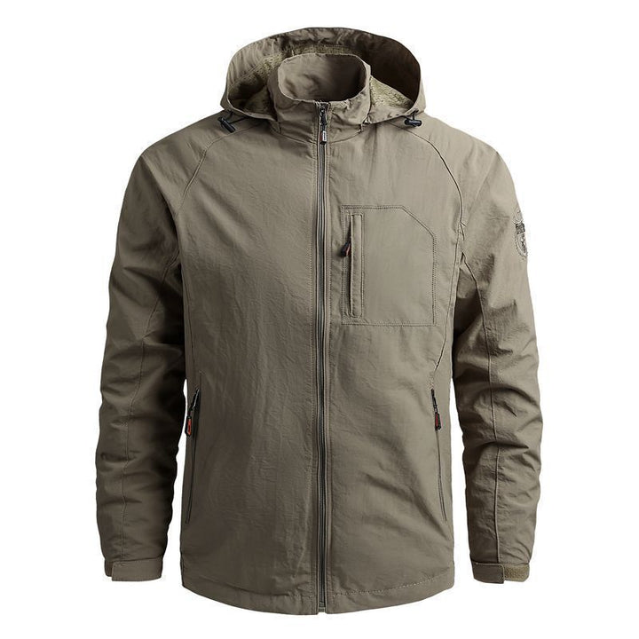 Herren  leichte wasserabweisende Softshelljacke mit Kapuze und Brusttasche Nord Taschen