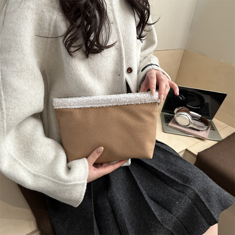 Damen Kosmetiktasche aus strukturiertem Kunstleder mit weichem Obermaterial Nord Taschen