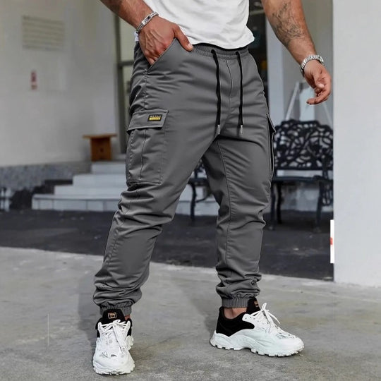 Herren Tapered Cargo-Jogginghose mit elastischem Tunnelzug, Bündchen & Multifunktions‑Taschen Nord Taschen