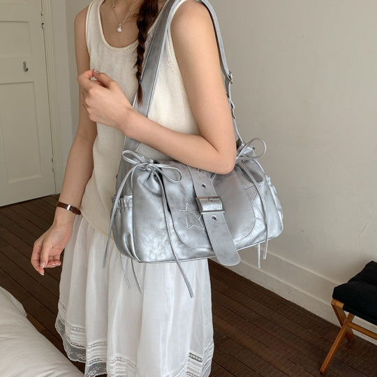 Damen Hobo-Tasche mit geflochtenem Detail und modischem Kordelzug Nord Taschen