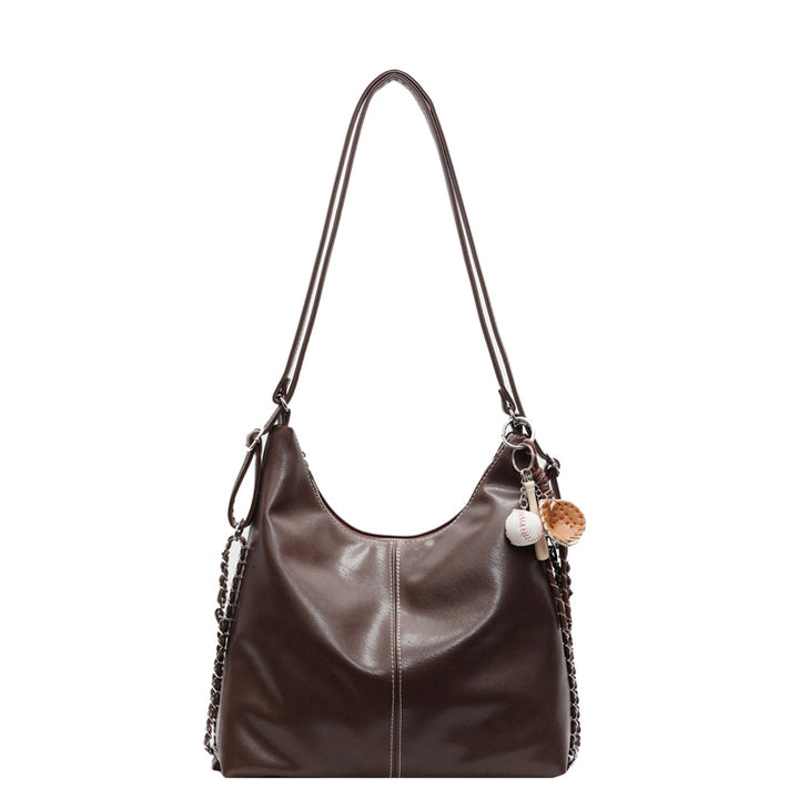 Damen elegante Hobo-Tasche mit verstellbarem Schultergurt und praktischem Anhänger Nord Taschen