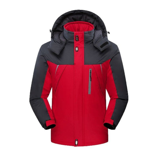 Herren Wasserdichte isolierte Softshell-Skijacke mit abnehmbarer Kapuze und Multifach-Taschen Nord Taschen