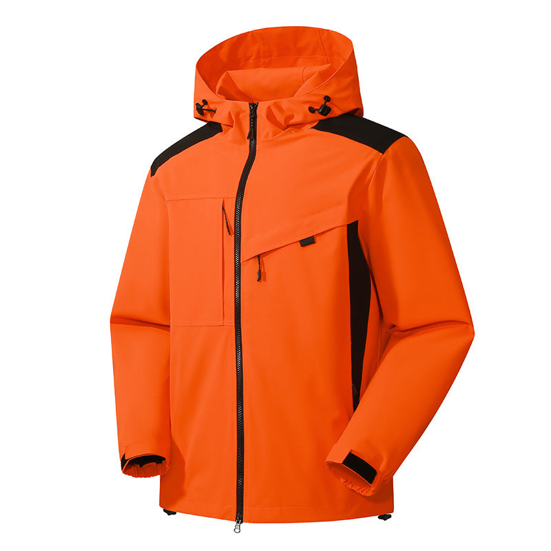 Herren Softshell Outdoorjacke mit wasserdichter Membran und verstellbarer Kapuze Nord Taschen