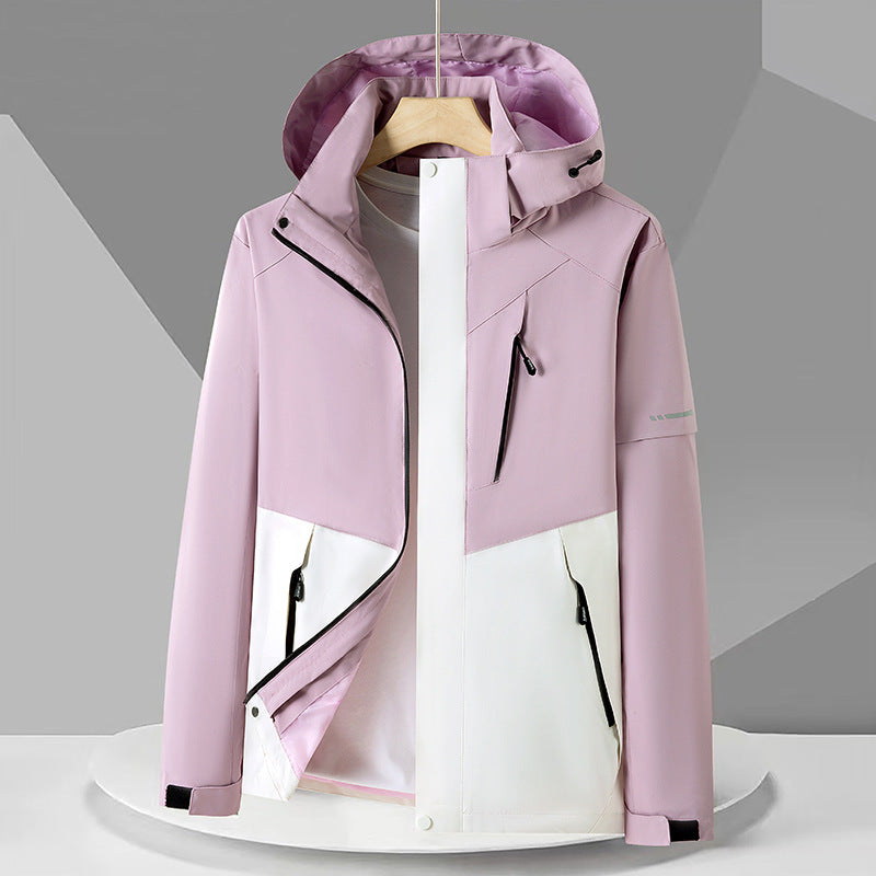 Herren Technische Softshelljacke mit Kapuze, winddichter Membran und Brust-Reißverschlusstasche Nord Taschen