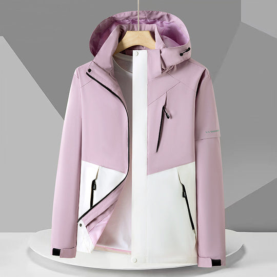 Herren Technische Softshelljacke mit Kapuze, winddichter Membran und Brust-Reißverschlusstasche Nord Taschen