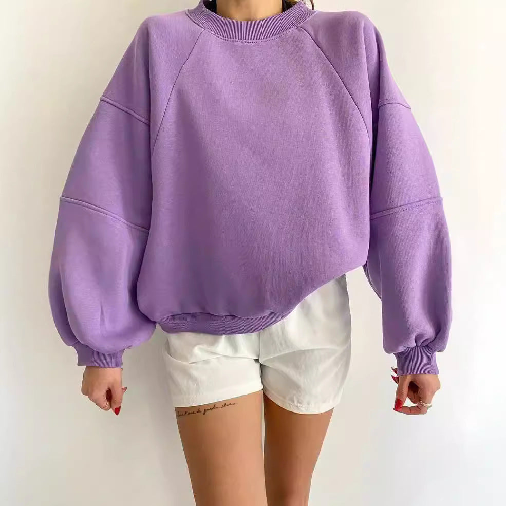Damen Komfort-Loungewear Kombination Oversize-Sweatshirt mit High-Waist Biker-Shorts Nord Taschen