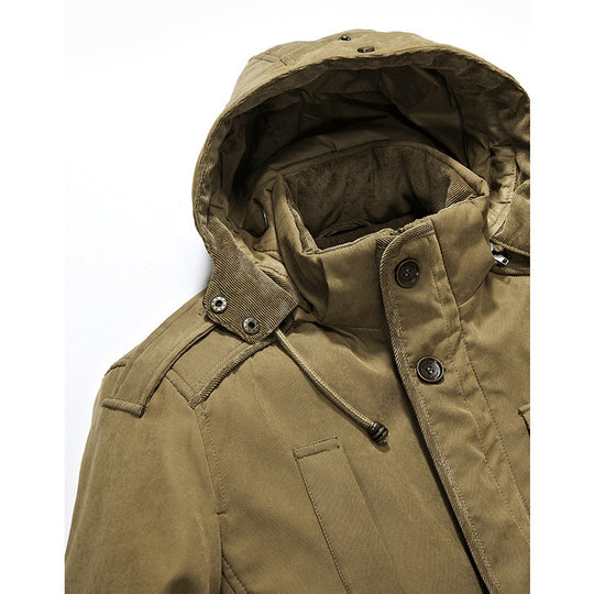 Herren Gefütterter Canvas-Fieldparka mit Sherpa-Innenfutter und Kapuzenkragen Nord Taschen