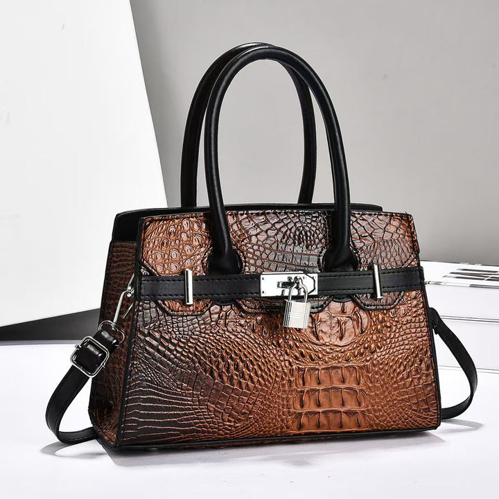 Damen modische Handtasche mit eleganter Krokodilprägung Nord Taschen
