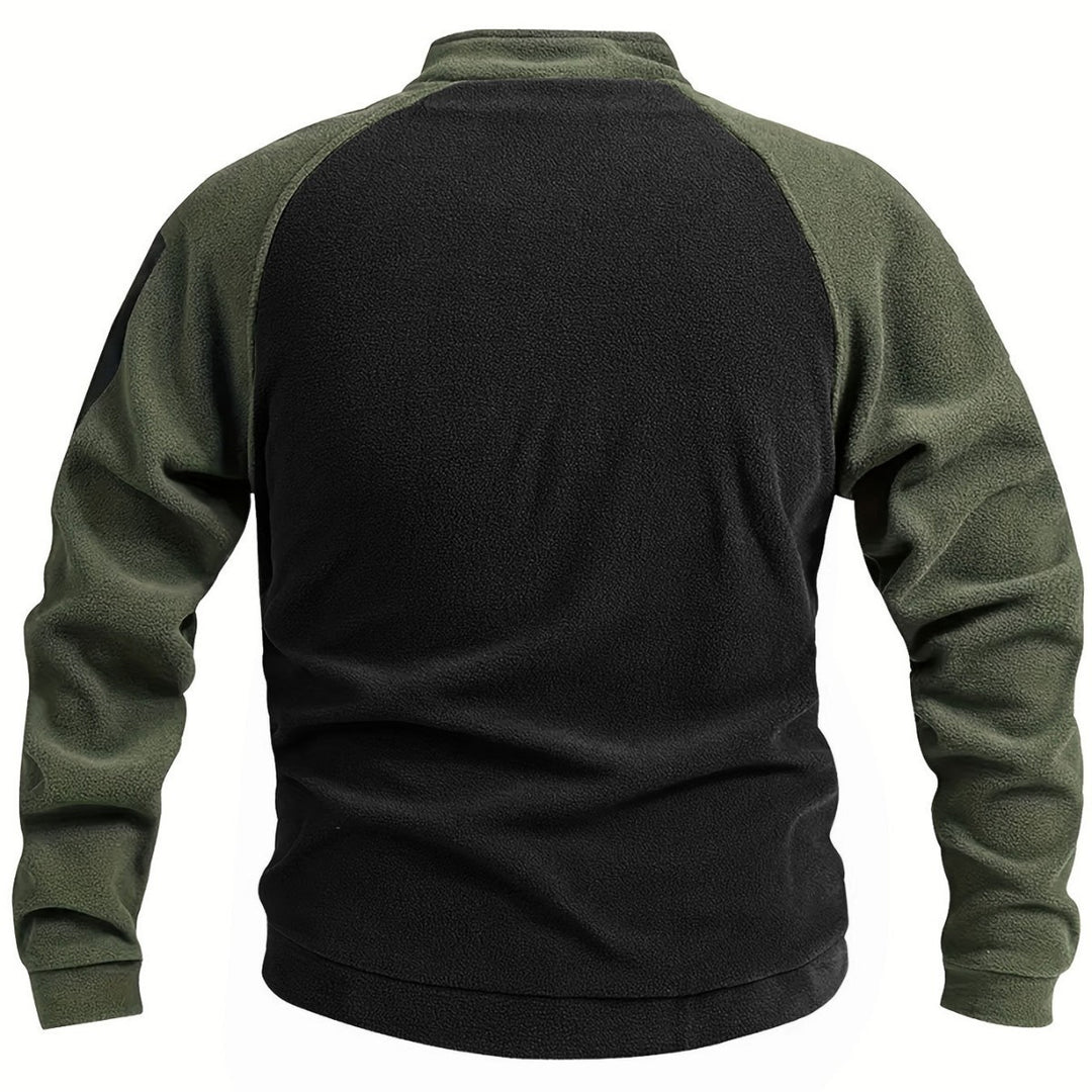 Herren Thermo-Combat-Fleece-Pullover mit verstärkter Brustplatte und Ärmel-Reißverschluss Nord Taschen