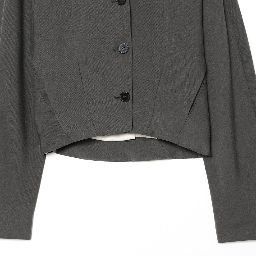 Damen Cropped-Blazer mit kastiger Silhouette und tiefem V-Ausschnitt Nord Taschen