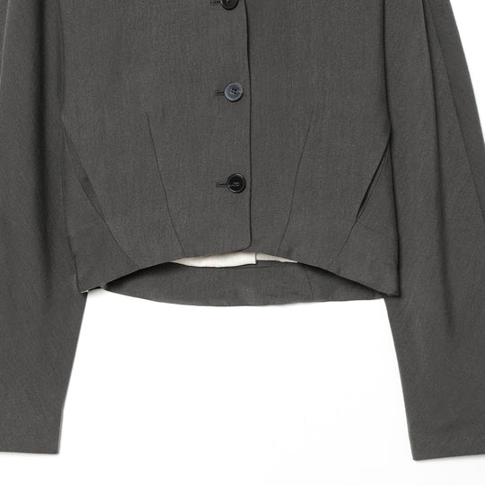 Damen Cropped-Blazer mit kastiger Silhouette und tiefem V-Ausschnitt Nord Taschen