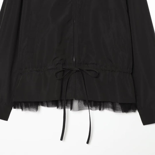 Damen Windbreaker‑Jacke im Blouson‑Schnitt mit Stehkragen, Tunnelzug und Tüllsaum Nord Taschen