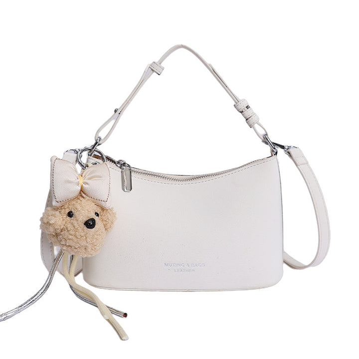 Damen Schultertasche mit niedlichem Anhänger Nord Taschen