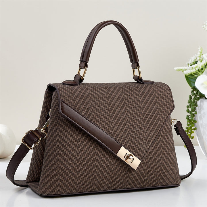 Damen Handtasche mit klassischem Chevron-Design und luxuriösem Beschlag Nord Taschen