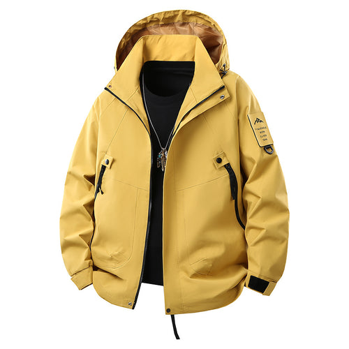 Herren Technische Kapuzen-Softshelljacke mit wasserabweisender Membran, Reißverschluss‑Taschen und verstellbarem Bund Nord Taschen