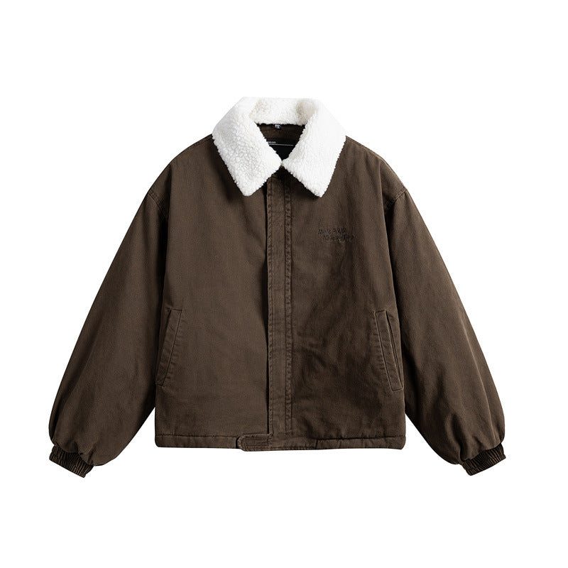 Herren Kurz geschnittener Canvas-Blouson mit Teddykragen und wattierter Thermofütterung Nord Taschen