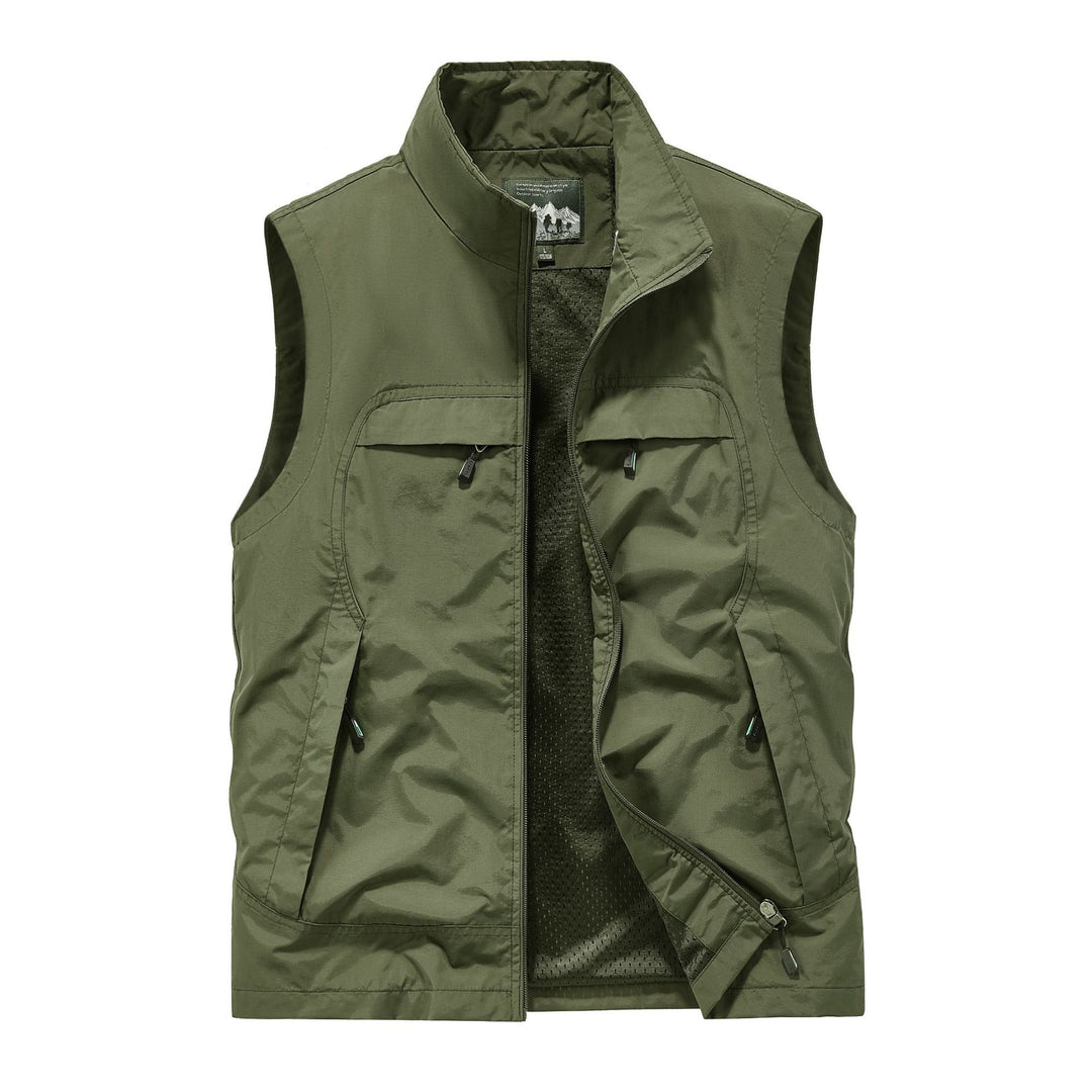 Herren Atmungsaktive Photografen-Utility‑Weste mit Mesh‑Innenfutter und Mehrfach‑Taschen Nord Taschen
