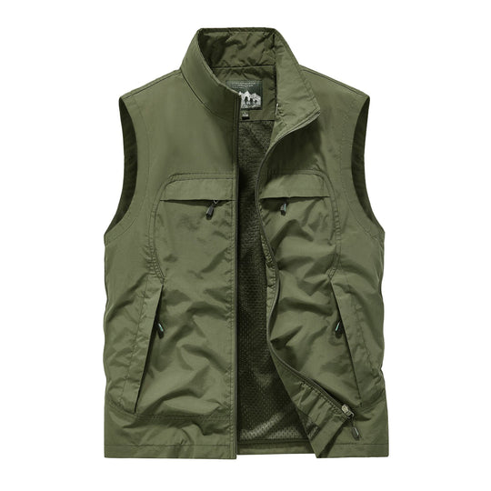 Herren Atmungsaktive Photografen-Utility‑Weste mit Mesh‑Innenfutter und Mehrfach‑Taschen Nord Taschen