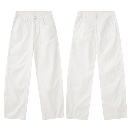 Herren Extraweite Baggy-Hose aus leichtem Baumwoll-Twill mit Tunnelzugsaum und Teilungsnähten Nord Taschen