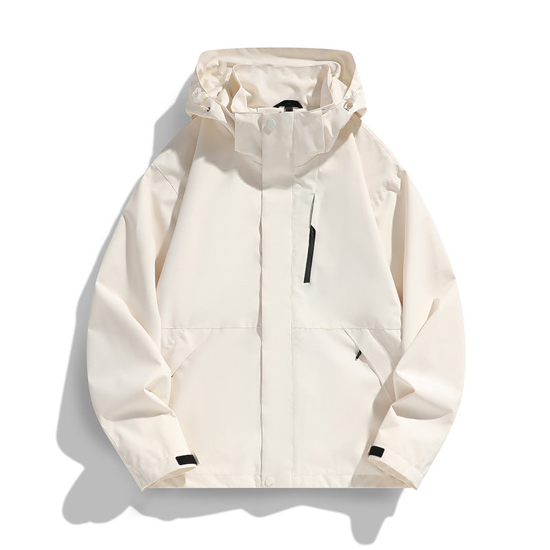 Damen Oversize Softshell-Kapuzenjacke mit Drop-Shoulder, verdeckten Reißverschlüssen und Kordelzug Nord Taschen