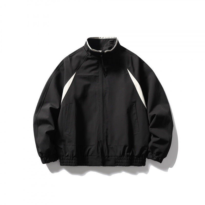 Unisex Boxy-Leichtblousonjacke im Tech-Cotton-Look mit Raglanärmeln, Reißverschluss und elastischem Saum Nord Taschen
