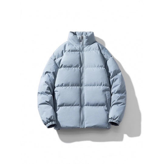 Unisex Leichte gesteppte Daunenoptik Pufferjacke mit Stehkragen und Zwei-Wege-Reißverschluss Nord Taschen